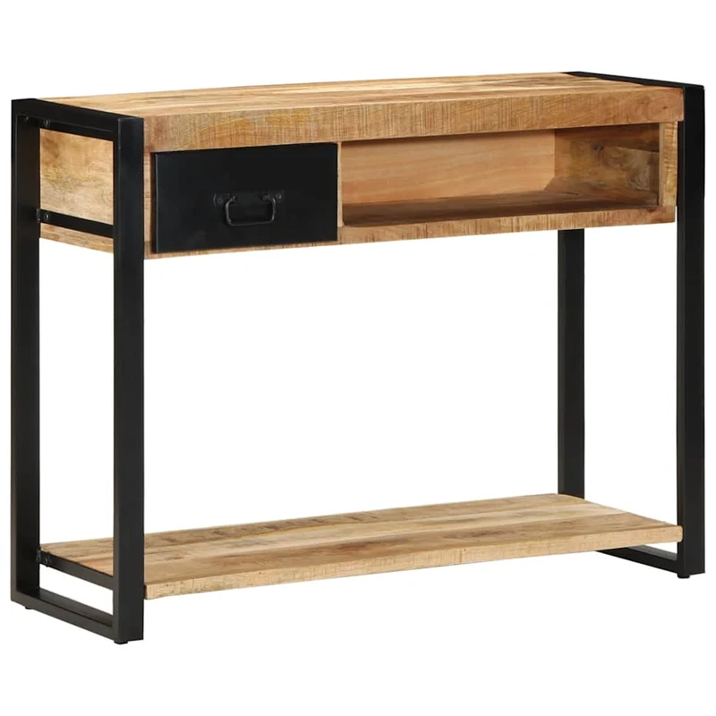 Table Console en Bois de Manguier Massif Brut ```
