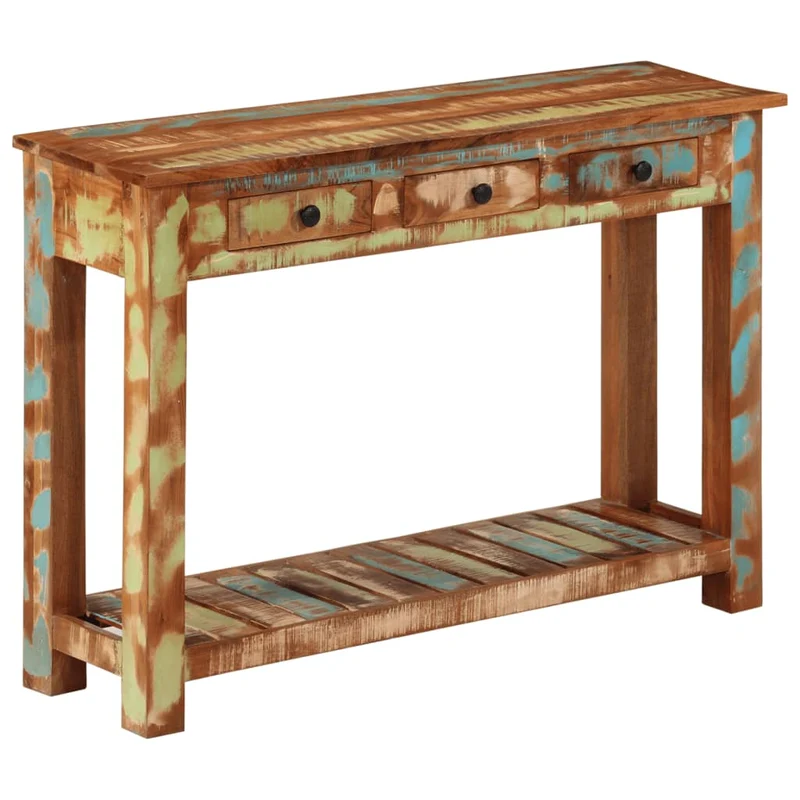 Console en Bois Brut de Récupération