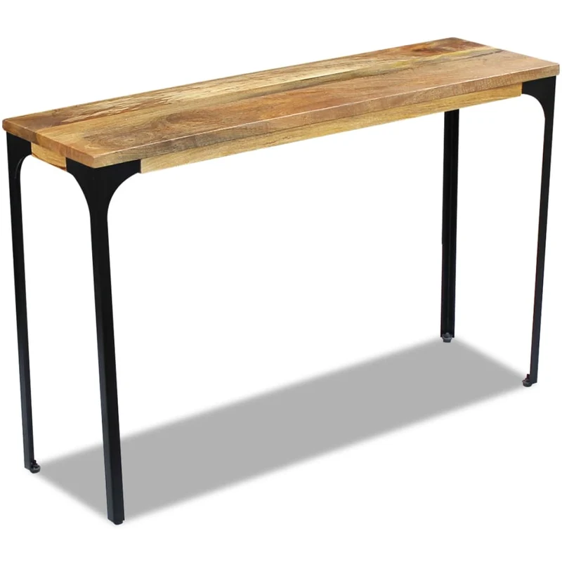 Console en Bois de Manguier et Pieds en Métal