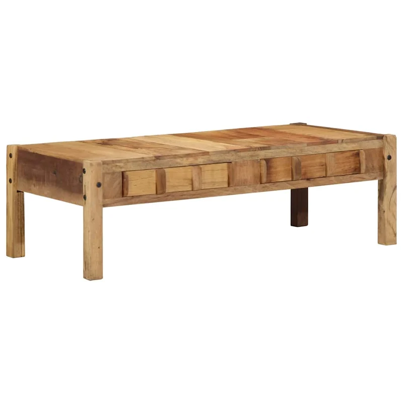 Table Basse Industrielle en Bois Massif Récupéré