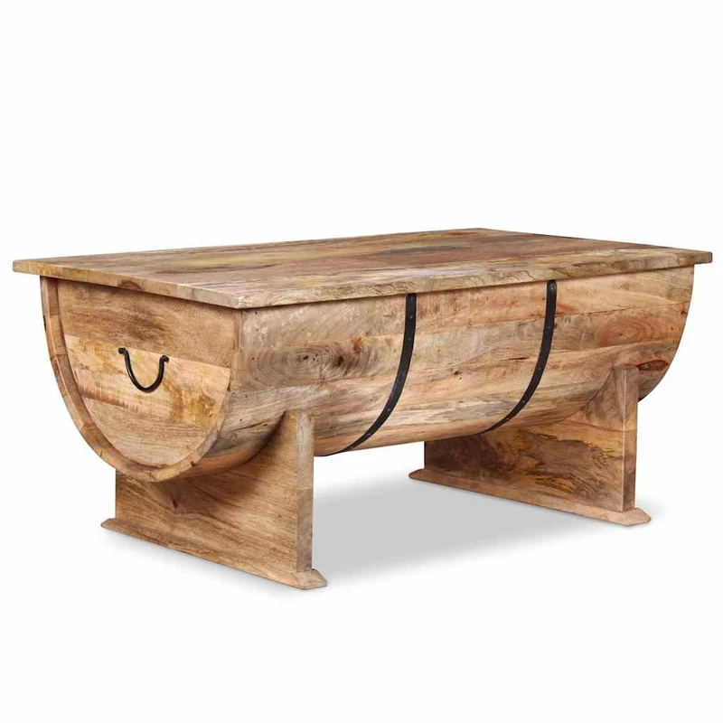 Table Basse Authentique en Bois de Manguier Massif