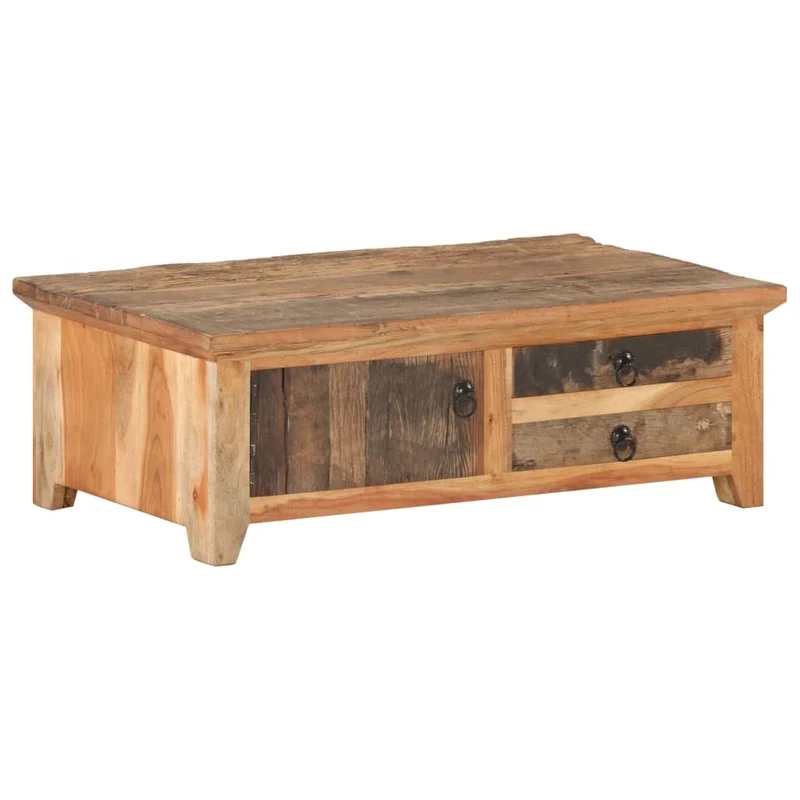 Table Basse en Bois Massif d'Acacia Clair