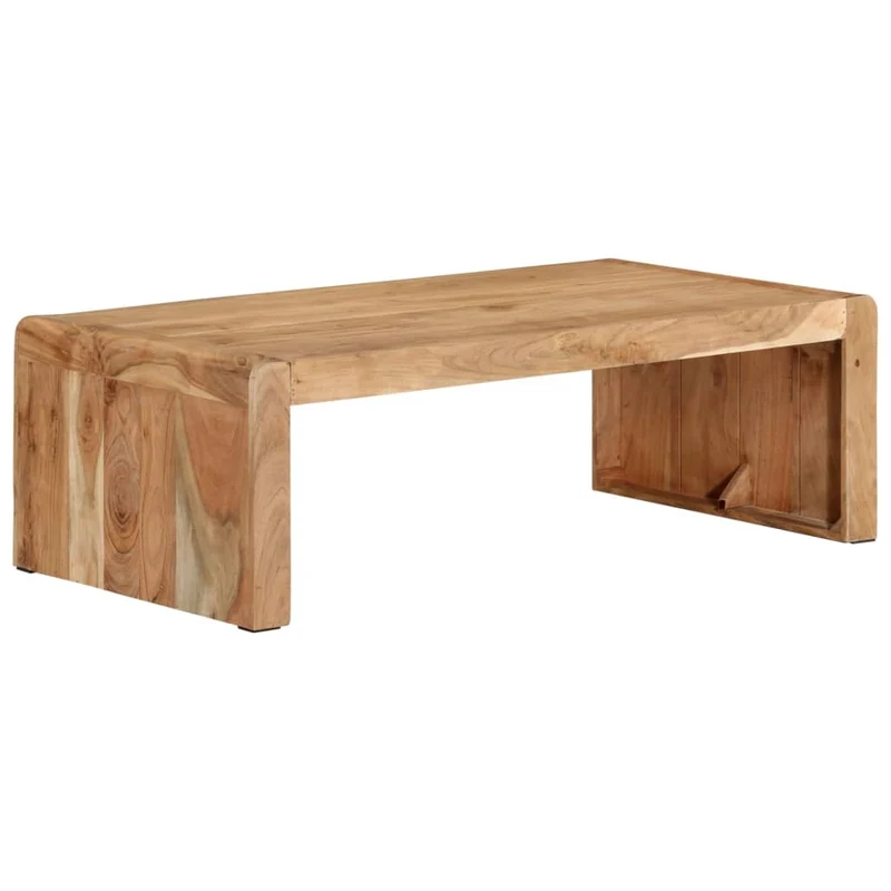 Table Basse Industrielle en Bois d'Acacia