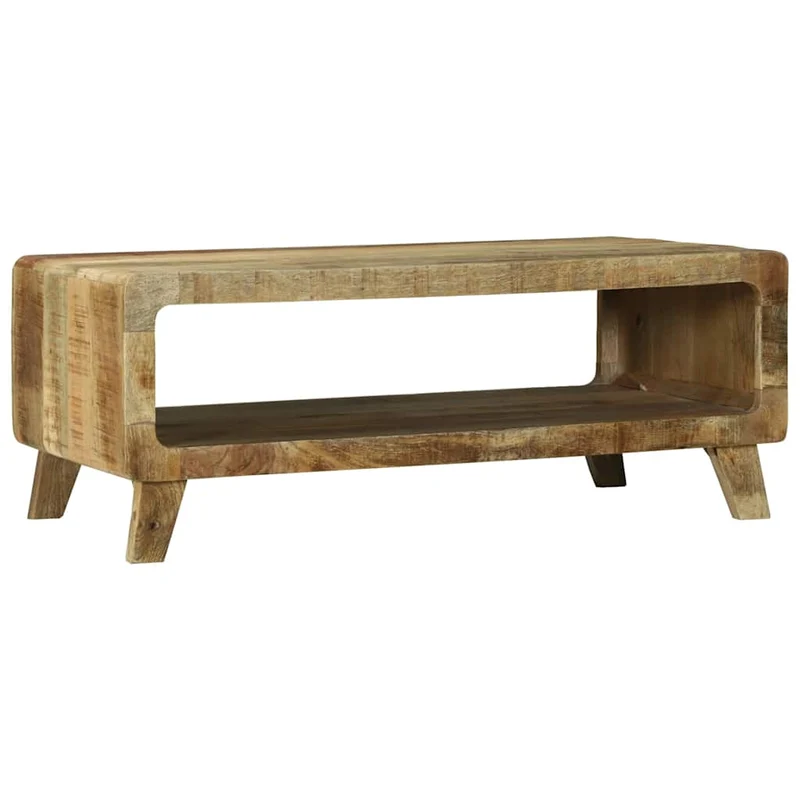 Table Basse en Bois de Manguier au Style Industriel