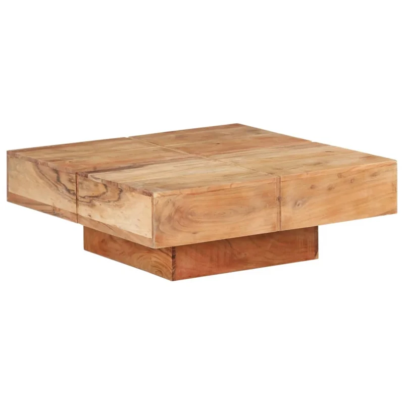 Table Basse Carrée en Bois Massif de Manguier