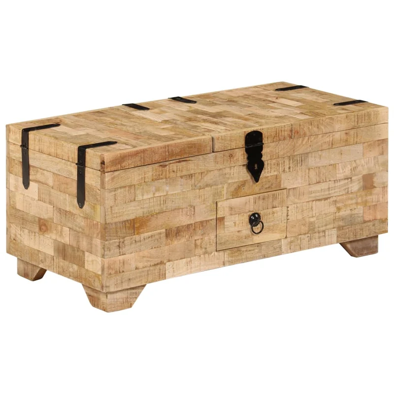 Table Basse Industrielle en Manguier