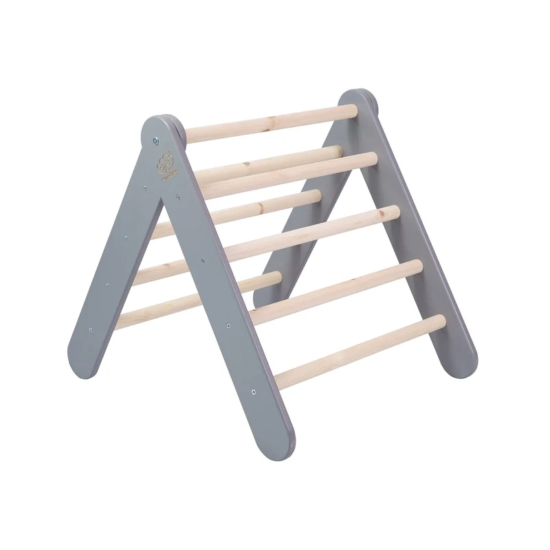 Montessori Pikler Triangle en bois MeowBaby Grey