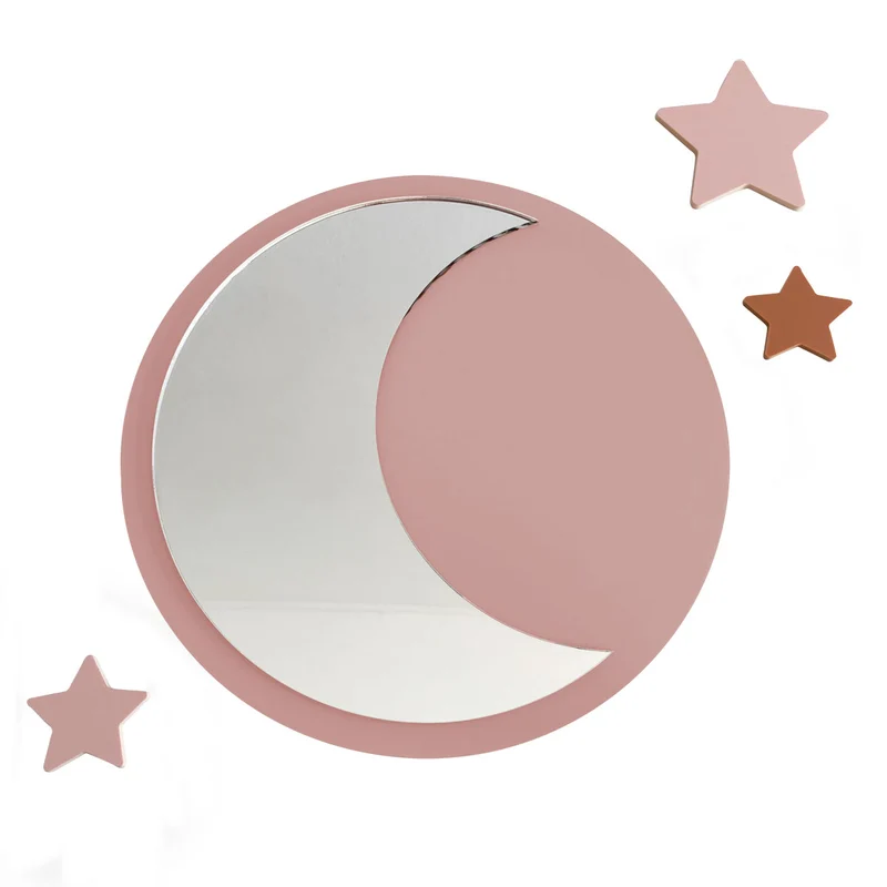 Miroir lunaire en acrylique - Plusieurs couleurs et tailles disponibles