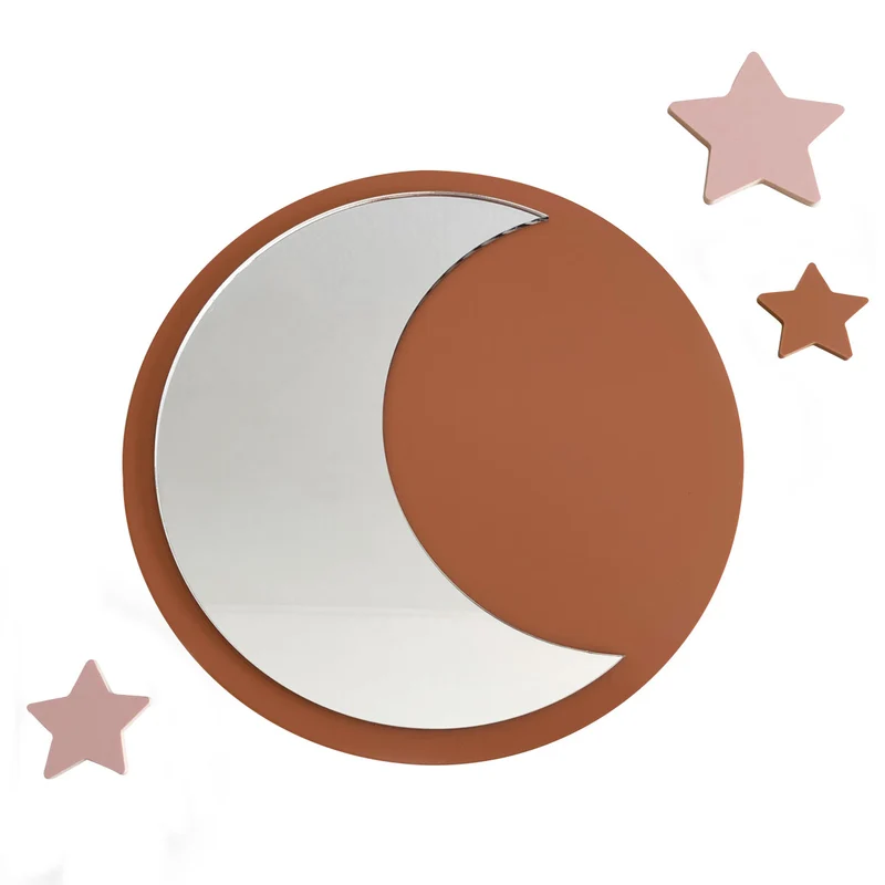 Miroir lunaire en acrylique - Plusieurs couleurs et tailles disponibles