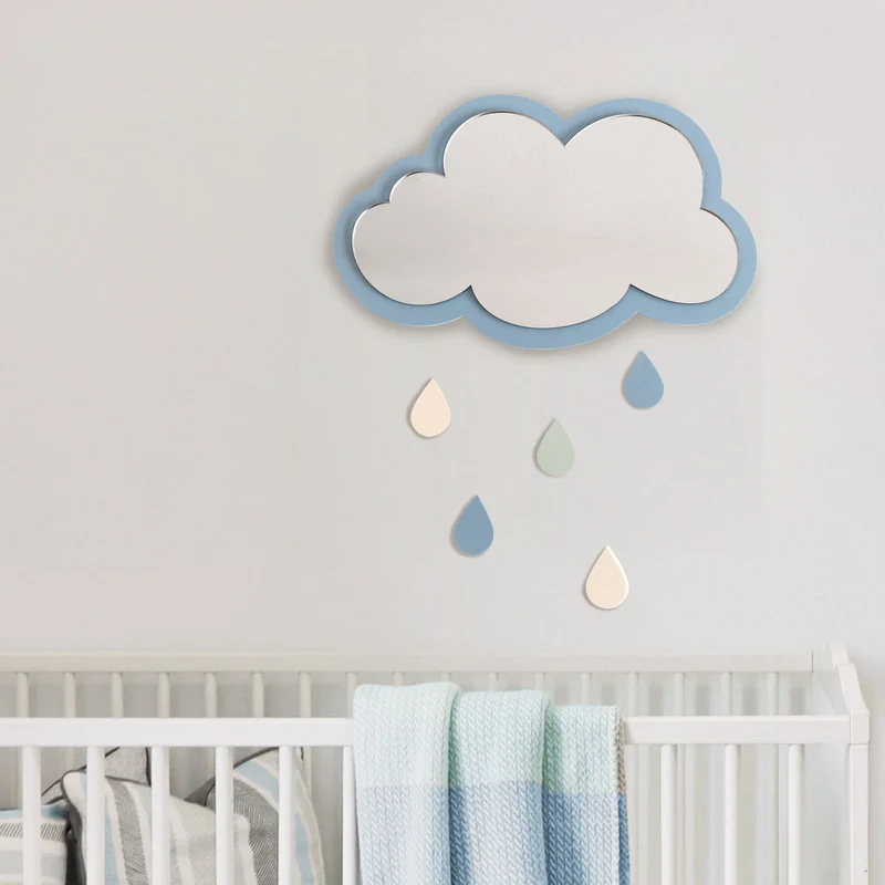 Miroir Cloud and Drops en acrylique - Plusieurs couleurs et tailles disponibles