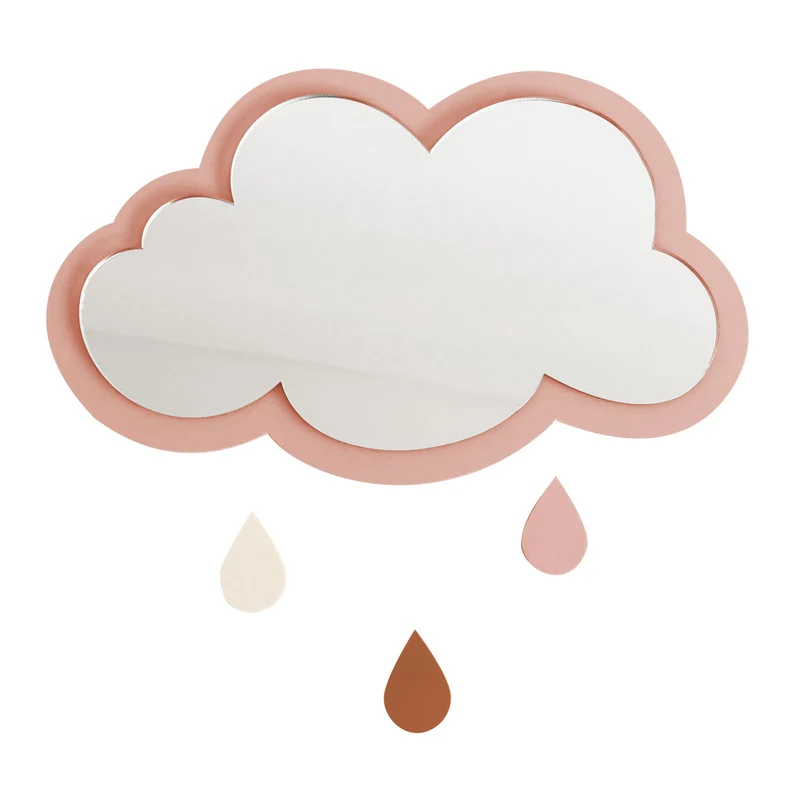 Miroir Cloud and Drops en acrylique - Plusieurs couleurs et tailles disponibles
