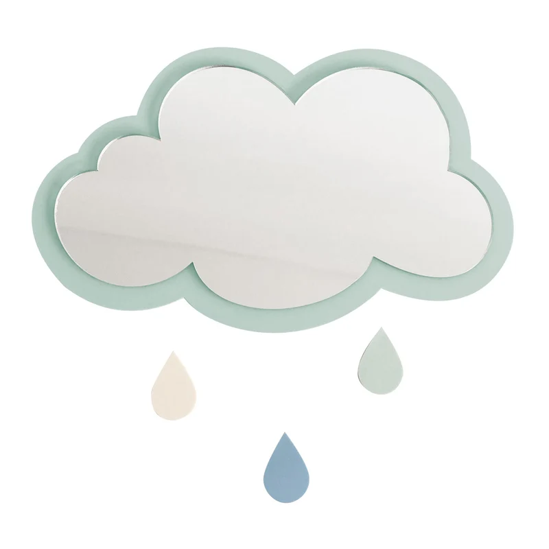 Miroir Cloud and Drops en acrylique - Plusieurs couleurs et tailles disponibles