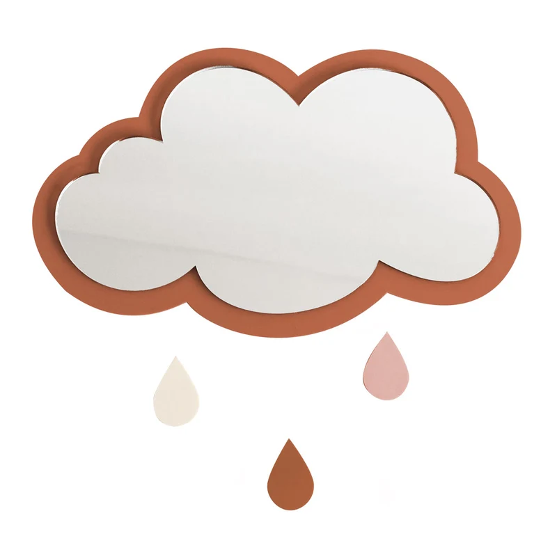 Miroir Cloud and Drops en acrylique - Plusieurs couleurs et tailles disponibles