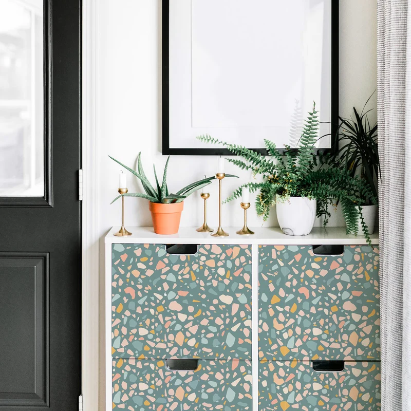 Papier Adhésif Essence Terrazzo Coloré