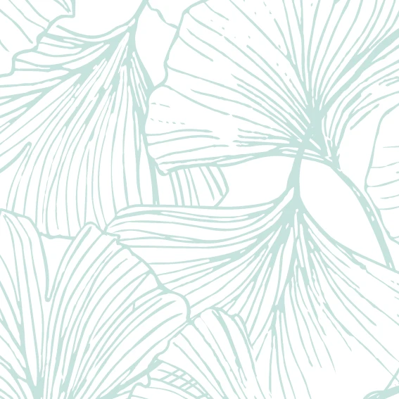 24,5x63 cm Vinyle Gingko Menthe