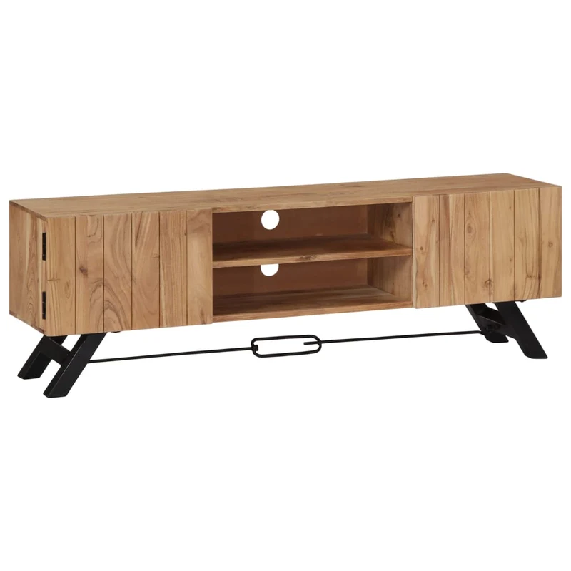Meuble TV en Bois d'Acacia et Métal