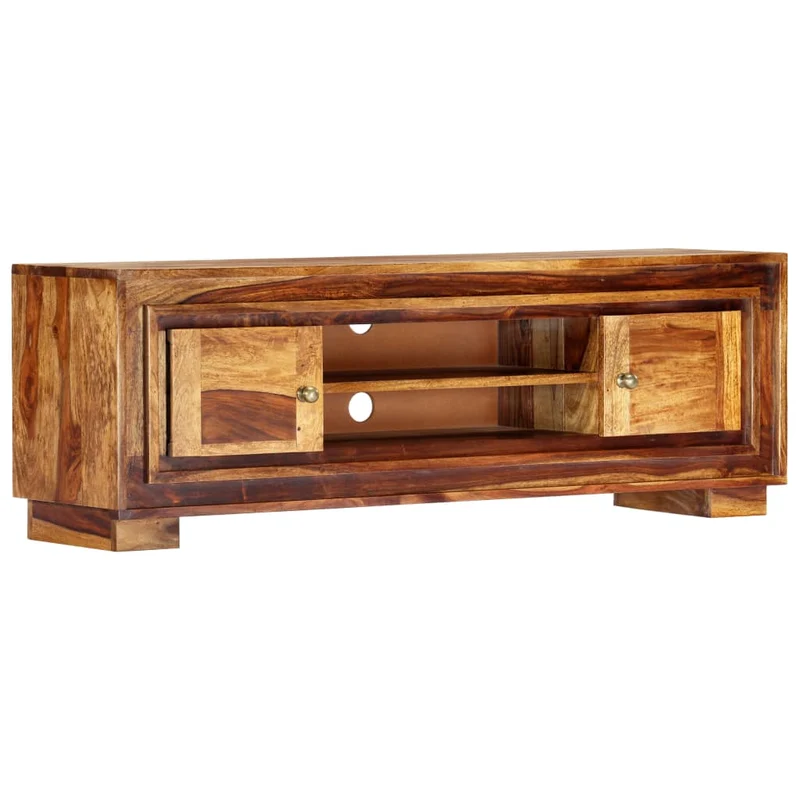 Meuble TV en Bois Massif au Style Ancien