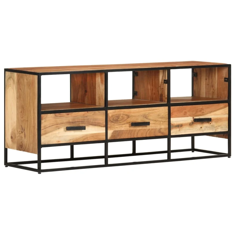 Meuble TV en Bois d'Acacia et Fer