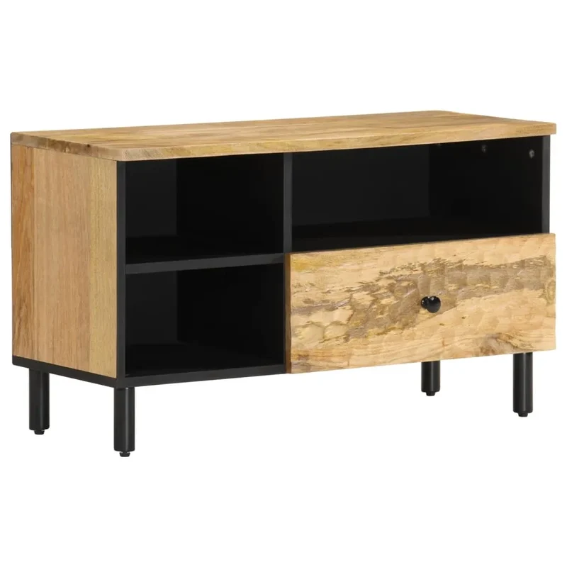 Petit Meuble TV en Bois au Style Industriel