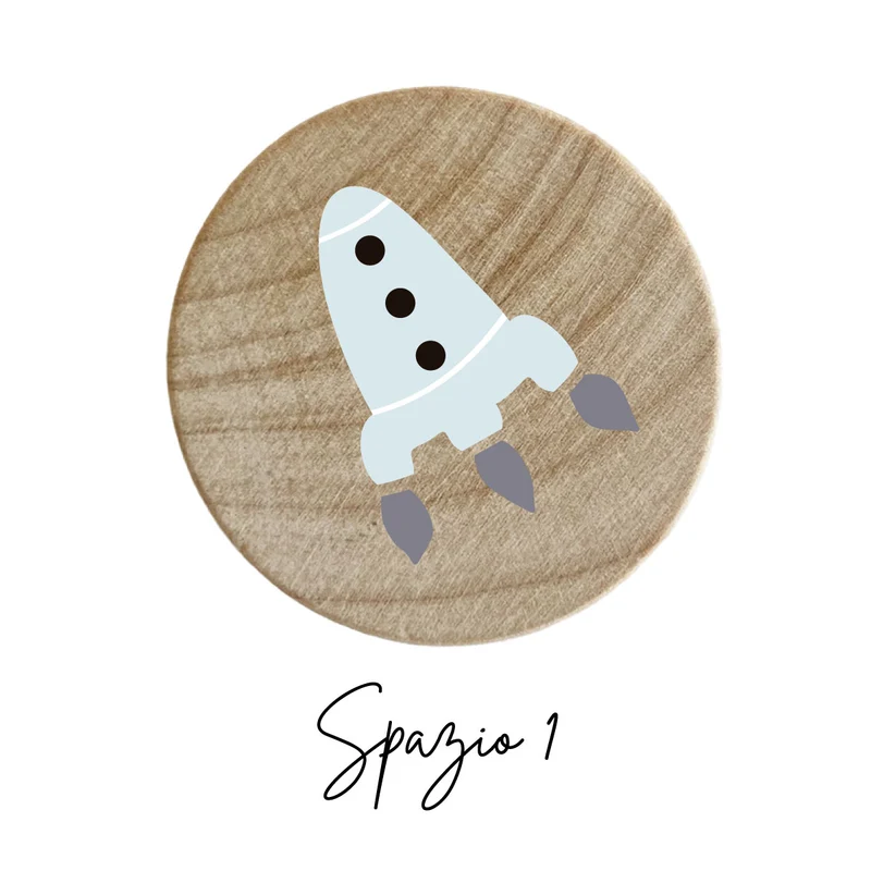 Bouton en bois avec conception d’espace surélevé - Plusieurs modèles disponibles