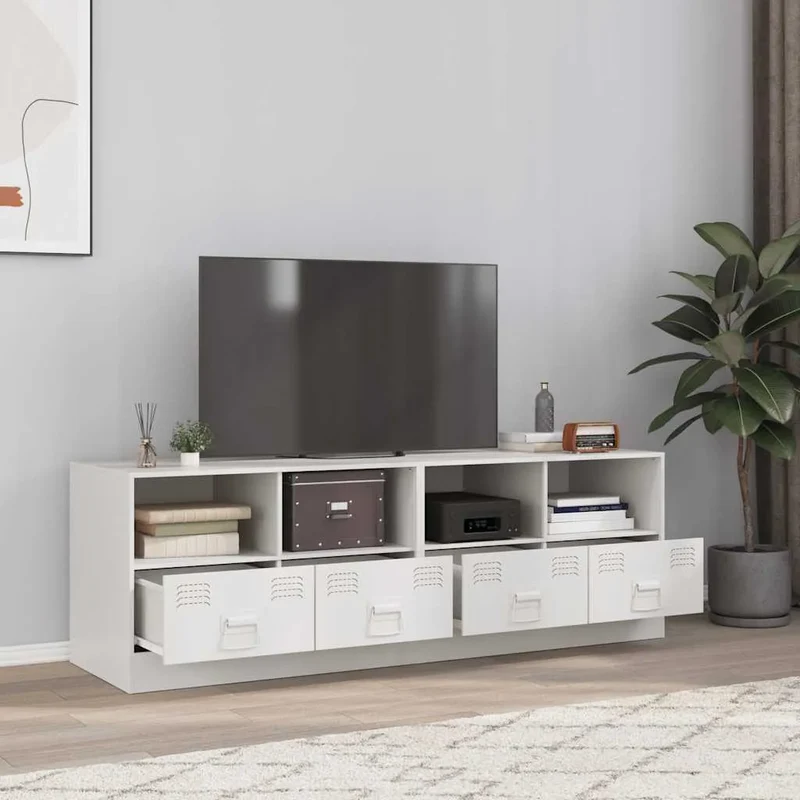 Meuble TV industriel en acier