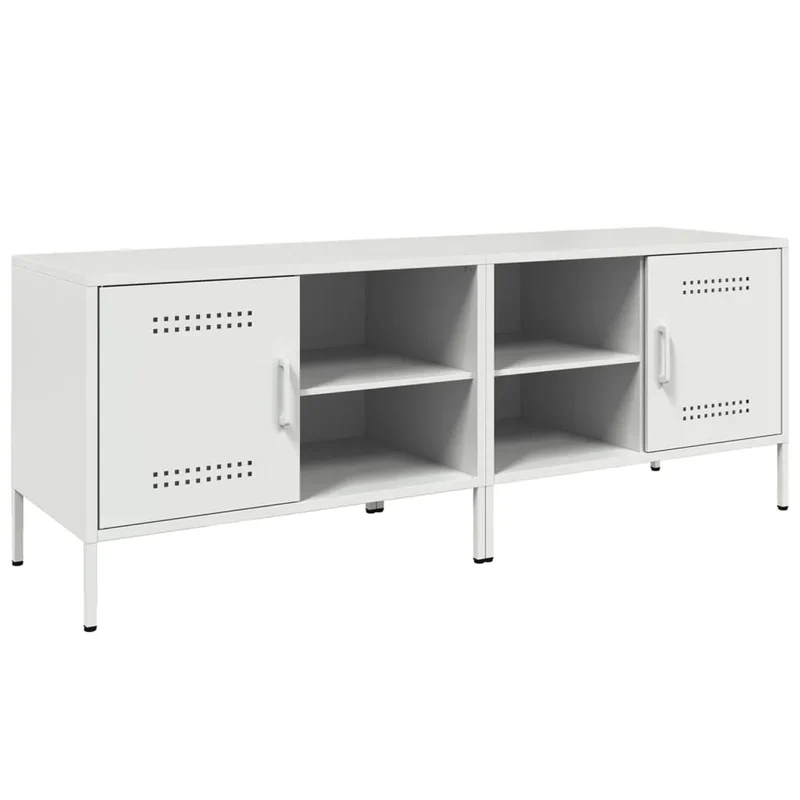 Meuble TV Blanc au Style Industriel