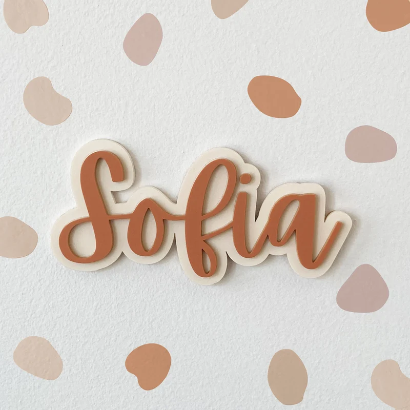 Ecriture de prénom en Acrylique - Cosy - Plus de coloris disponibles