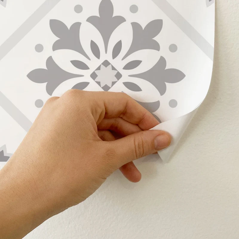 Autocollants rectangulaires pour carrelage Cordova 20 x 25 cm - Lot de 14 autocollants - Plusieurs couleurs disponibles