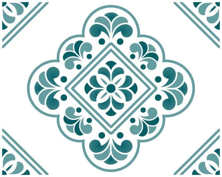 Stickers de sol Casablanca 20 x 25 cm - Lot de 14 stickers - Plusieurs couleurs disponibles