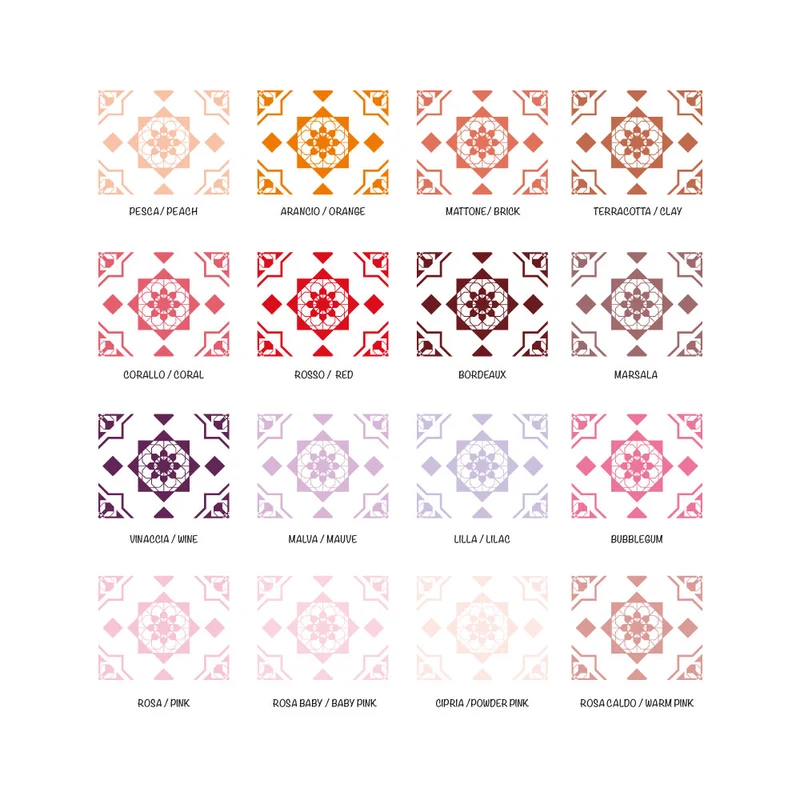 Autocollant de tuile rectangulaire de Barcelone - Pack de 10 autocollants - Plusieurs couleurs et tailles disponibles