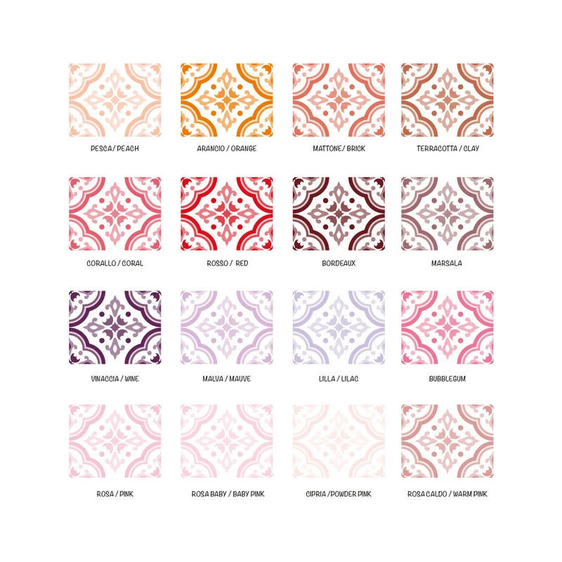 Autocollants rectangulaires pour carreaux de Lisbonne - Pack de 10 autocollants - Plusieurs couleurs et tailles disponibles