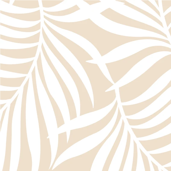 60x231 cm Vinyle Sable Feuilles Tropicales