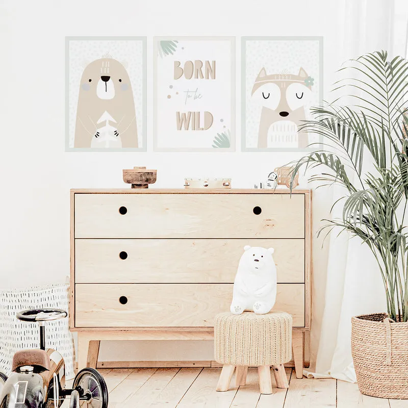Amis des bois Impression artistique autocollante