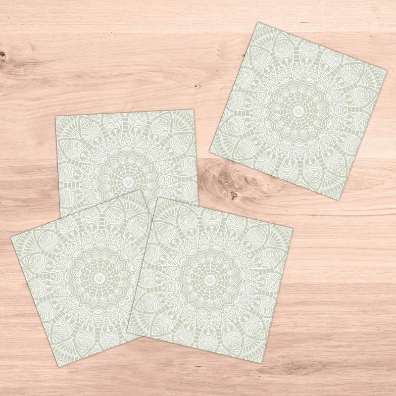 Autocollants pour carreaux Mandala - Plusieurs couleurs et tailles disponibles