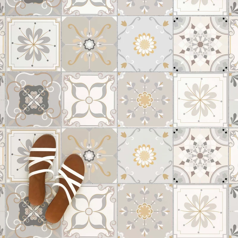 Autocollants de carrelage de sol carreaux vintage - plusieurs tailles disponibles