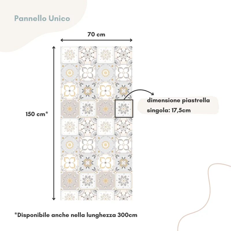 Autocollants de carrelage de sol carreaux vintage - plusieurs tailles disponibles
