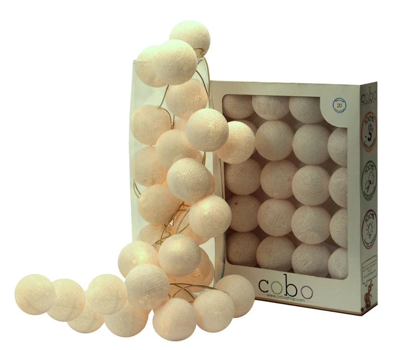 Sphères de lumière de diamant blanc