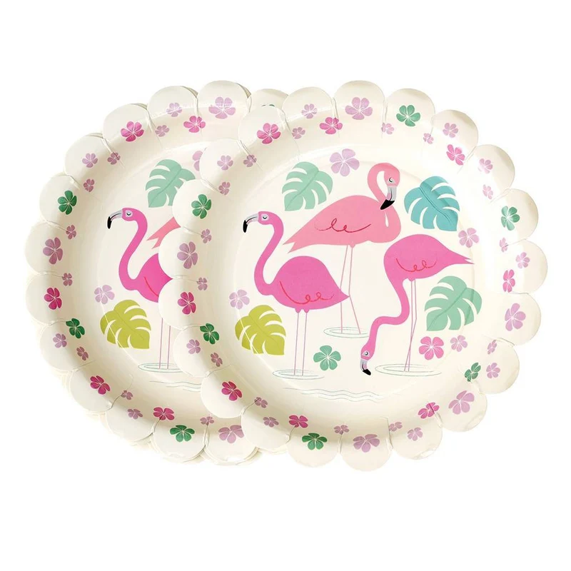 Flamingos Assiettes En Papier