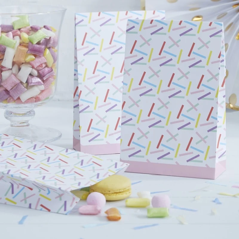 Sac en papier multicolore blanc