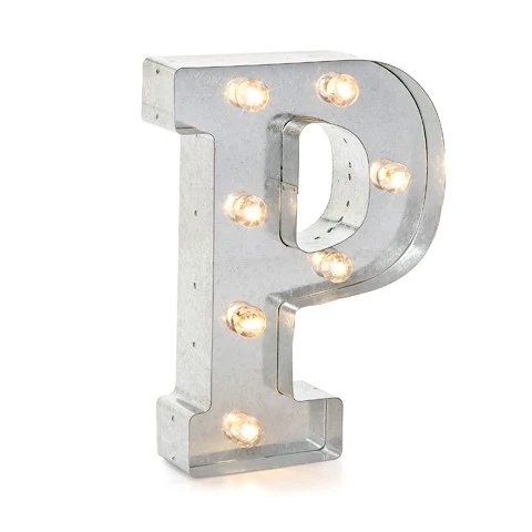 "P" LED Lettre Lumineuse En Métal