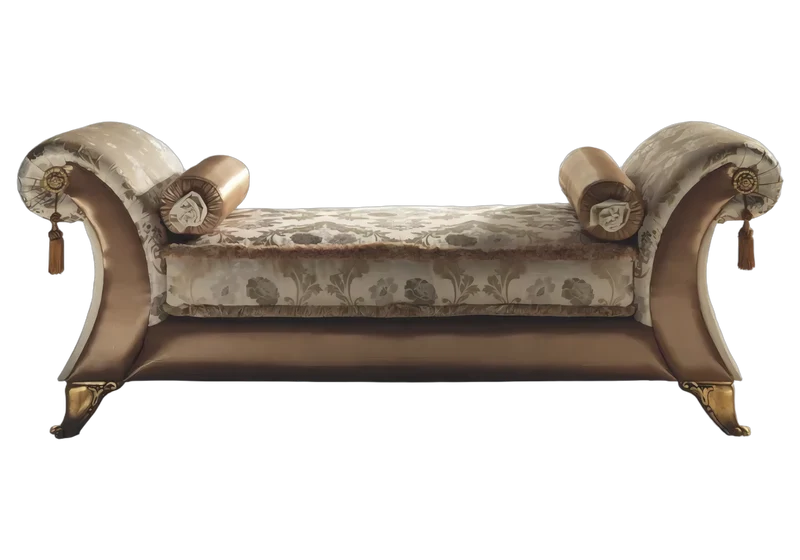 Chaise longue d'apparat capitonnée avec traversin - Vittoria