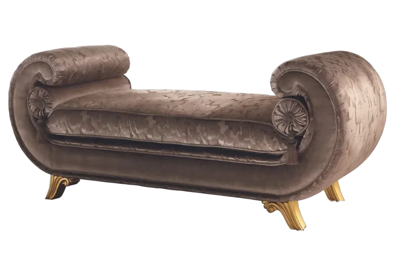 Chaise longue d'apparat capitonnée avec traversin - Venere