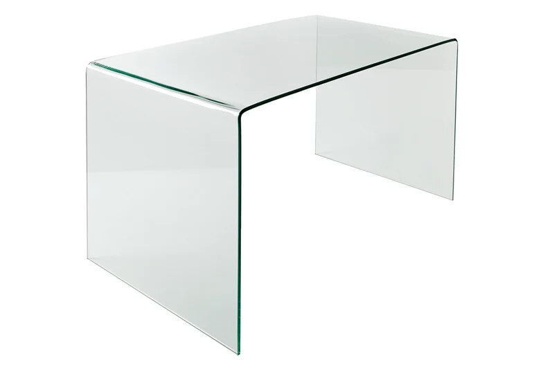 Bureau en verre extravagant FANTOME 120cm table à manger transparente table tout en verre
