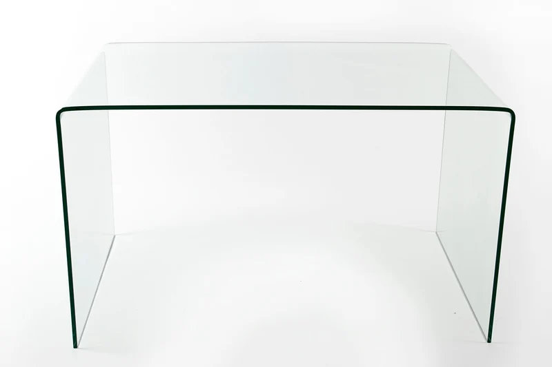 Bureau en verre extravagant FANTOME 120cm table à manger transparente table tout en verre