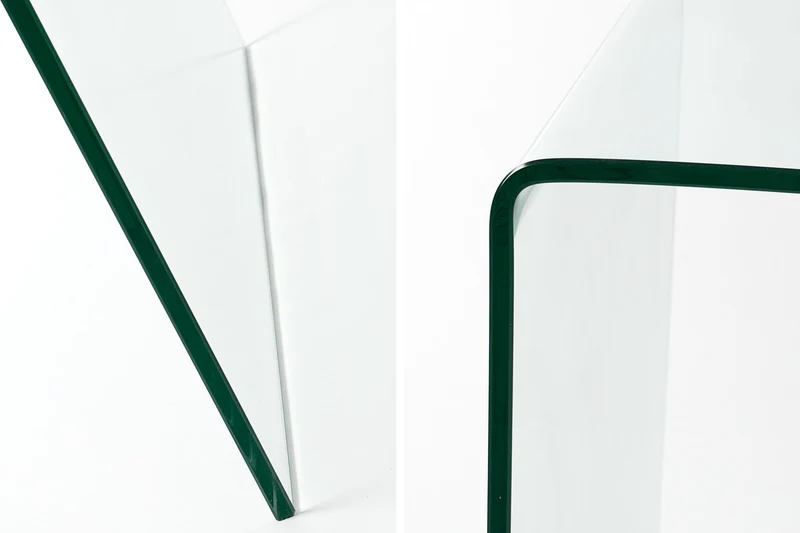 Bureau en verre extravagant FANTOME 120cm table à manger transparente table tout en verre