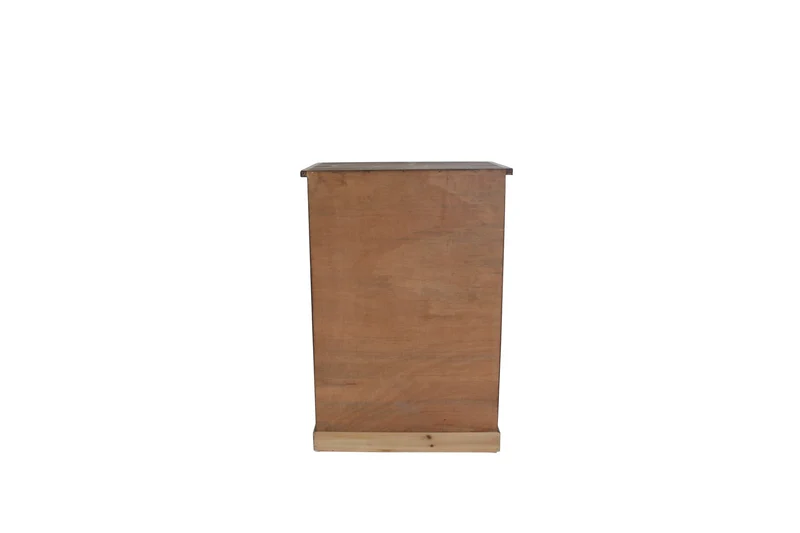 Meuble bar design BODEGA 90cm casier à vin en bois de pin naturel porte-verre tiroirs