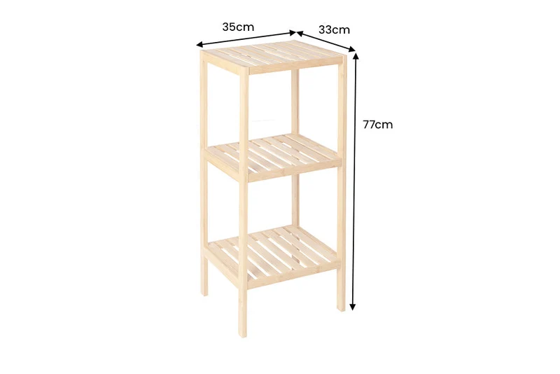 Etagère design LAGOON SPA 80cm bois de bambou étagère salle de bain deux compartiments