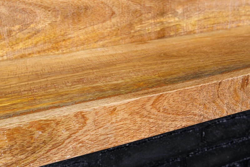 Etagère murale solide MAKASSAR 140cm en bois de manguier naturel fait main