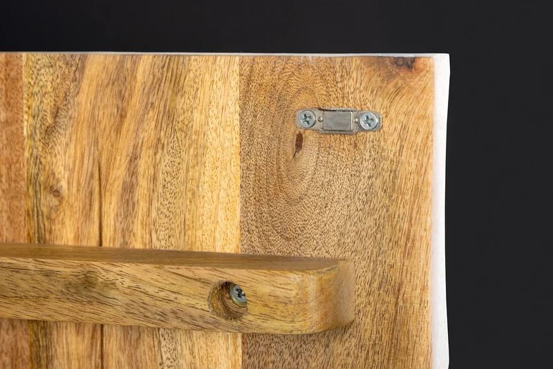 Buffet artisanal GOLDEN SUNSET 180cm pieds métal bois de manguier or blanc