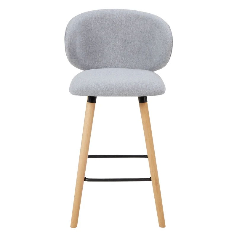 Chaise snack tissu gris clair